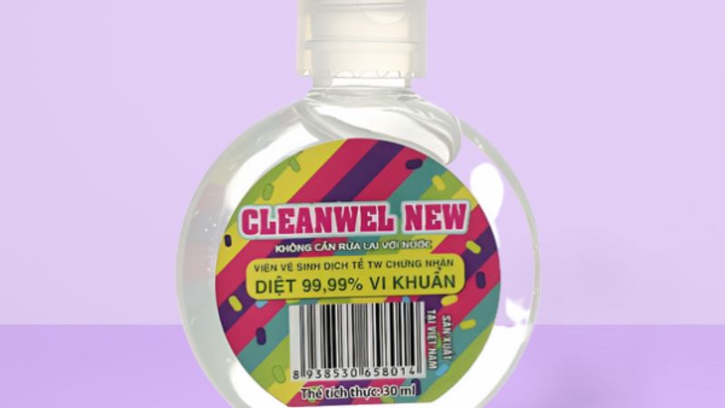 Dung dịch rửa tay nhanh Cleanwel New chai tròn 