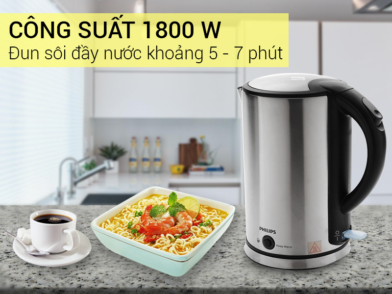 Bình đun siêu tốc sử dụng cho phần lòng ấm là inox 304 cao cấp hoặc thủy tinh chịu nhiệt để dùng an toàn với sức khỏe