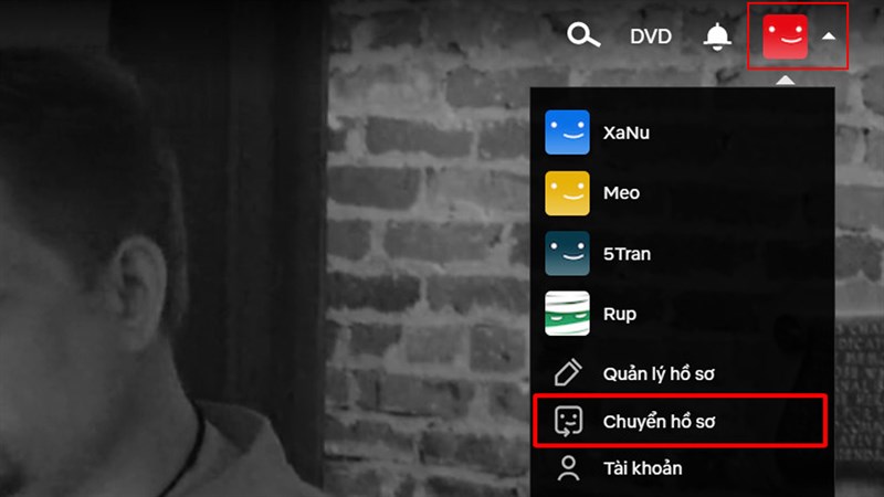 Cách chuyển hồ sơ Netflix 