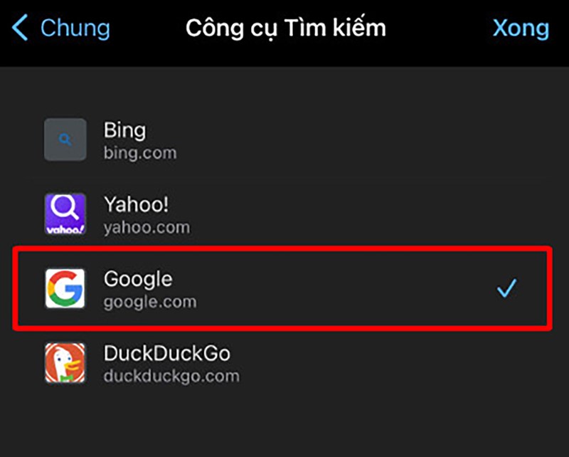 Cách cài Google làm công cụ tìm kiếm trên Edge iOS Cách cài Google làm công cụ tìm kiếm trên Edge iOS