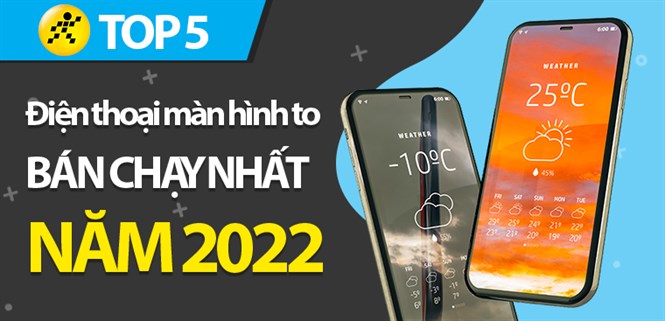 Top 5 điện thoại màn hình to bán chạy nhất năm 2022 tại Điện máy XANH