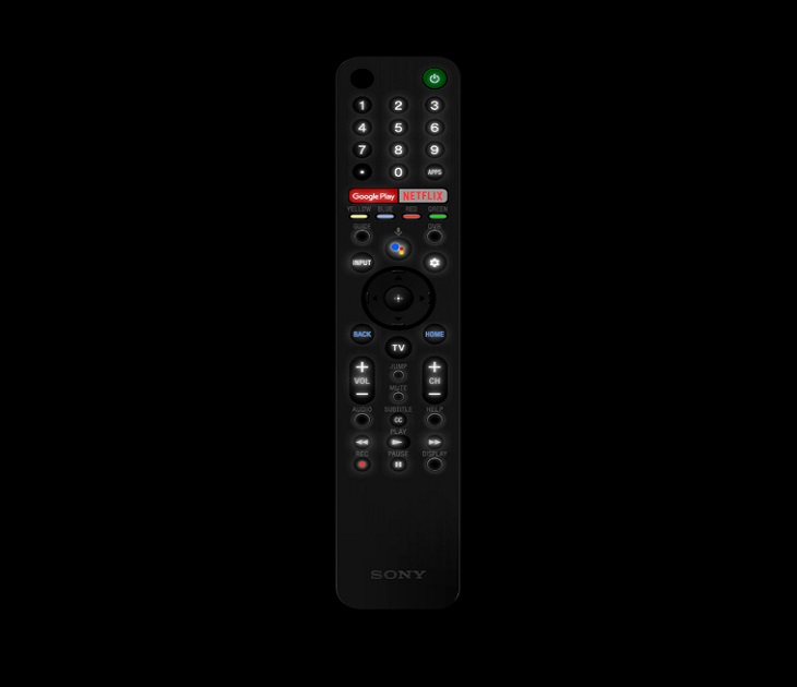 Remote của dòng BRAVIA XR 2022 được trang bị đèn nền Remote của dòng BRAVIA XR 2022 được trang bị đèn nền