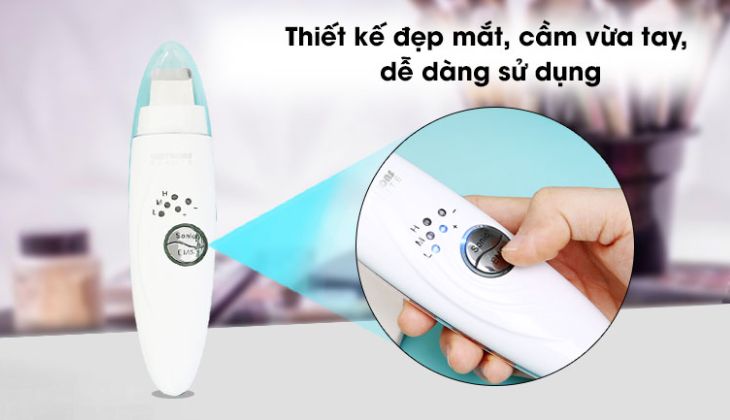 Thiết kế phần tay cầm, thân máy tinh tế với nút bấm sang trọng và dễ cầm nắm