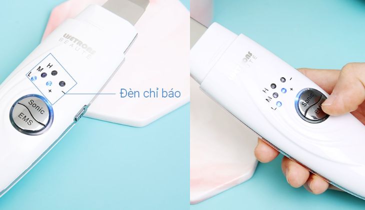 Các chức năng được kích hoạt khi đèn chỉ báo sáng lên, phần thân máy dễ cầm, dễ vệ sinh