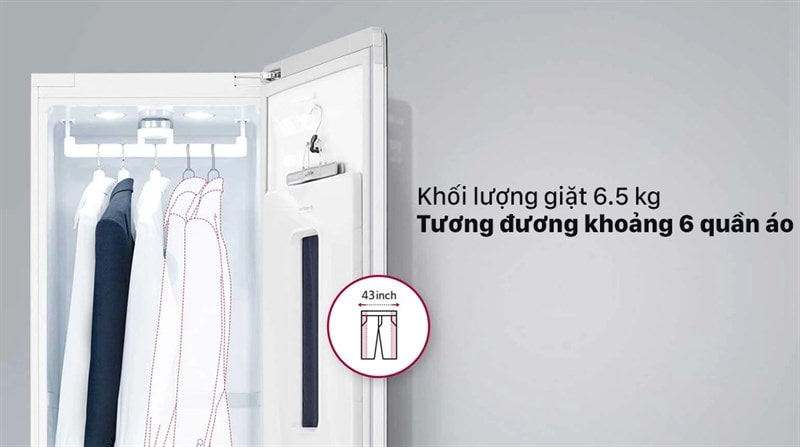 Tủ chăm sóc quần áo thông minh 5 móc LG Styler màu gương kính S5MB