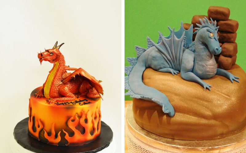 Bánh sinh nhật con rồng 3D ấn tượng