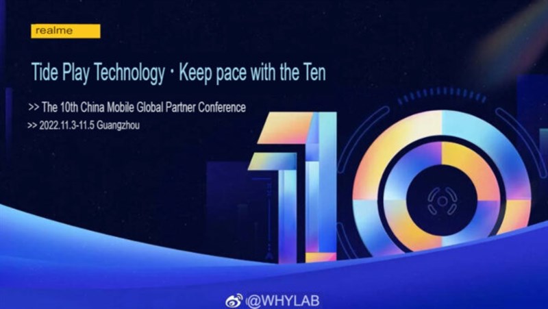 Có thể realme 10 sẽ ra mắt nhân sự kiện Tide Play Technology chăng - Ảnh WHYLAB