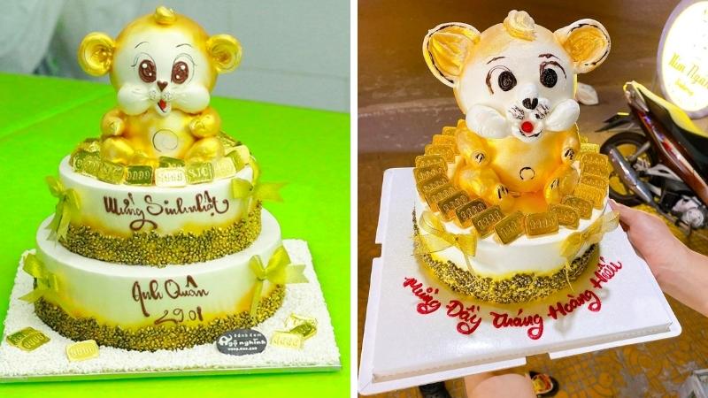 Bánh kem siêu đáng yêu có hình chuột Mickey cho bé trai thông minh