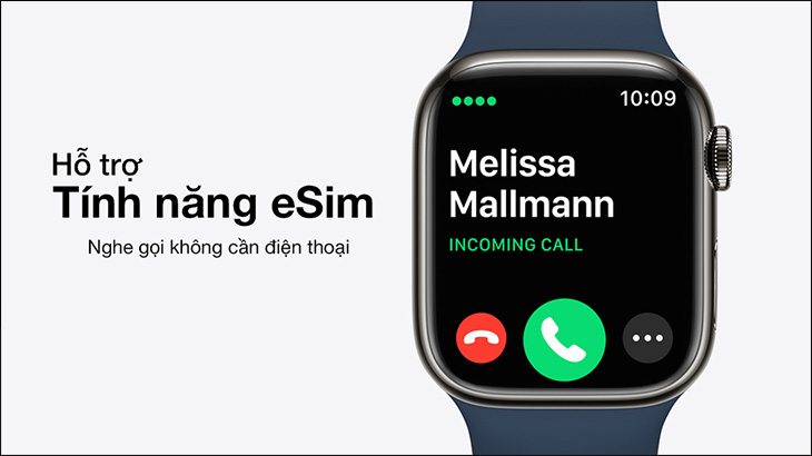 Phiên bản Apple Watch Series 7 LTE 41mm viền thép sẽ được hỗ trợ tính năng eSIM