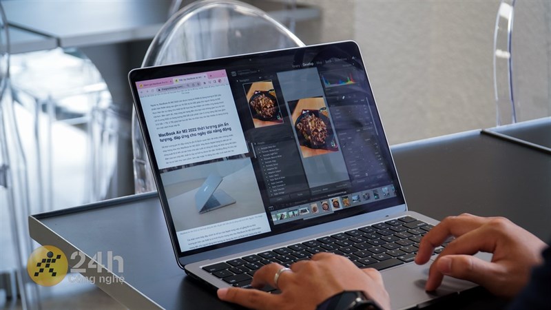 Với những tác vụ sử dụng cơ bản thì MacBook Air M2 có thể bên bạn cả 1 ngày. Với những tác vụ sử dụng cơ bản thì MacBook Air M2 có thể bên bạn cả 1 ngày.