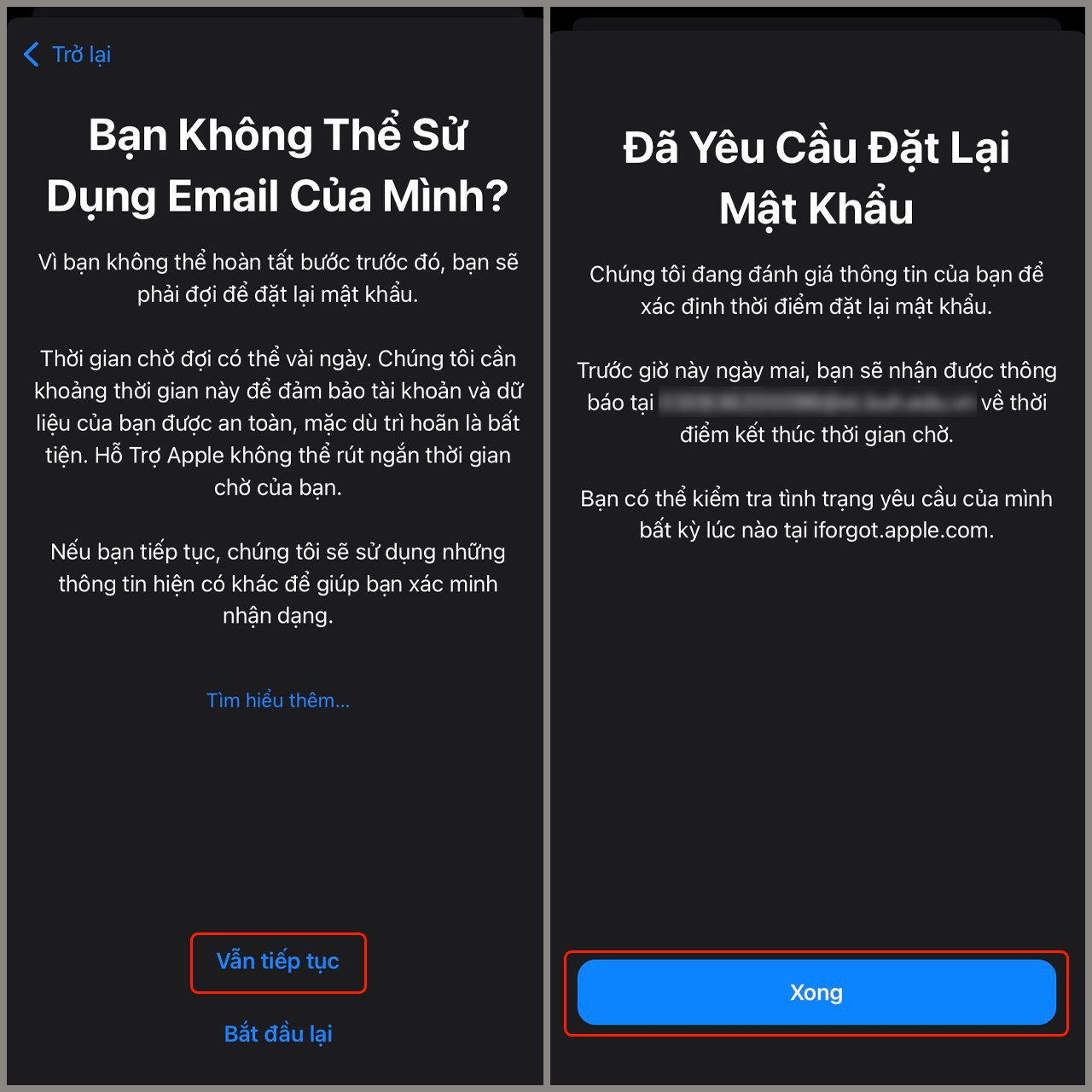 Cách khôi phục iCloud bằng số điện thoại