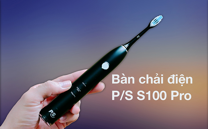 Bàn chải điện P/S S100 Pro sử dụng công nghệ sóng âm giúp chải sạch mảng bám gấp 10 lần