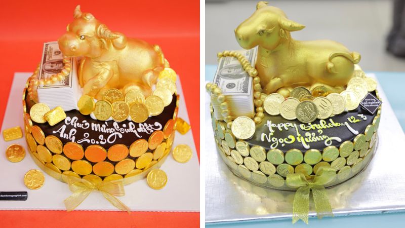 Yellow horse birthday cake