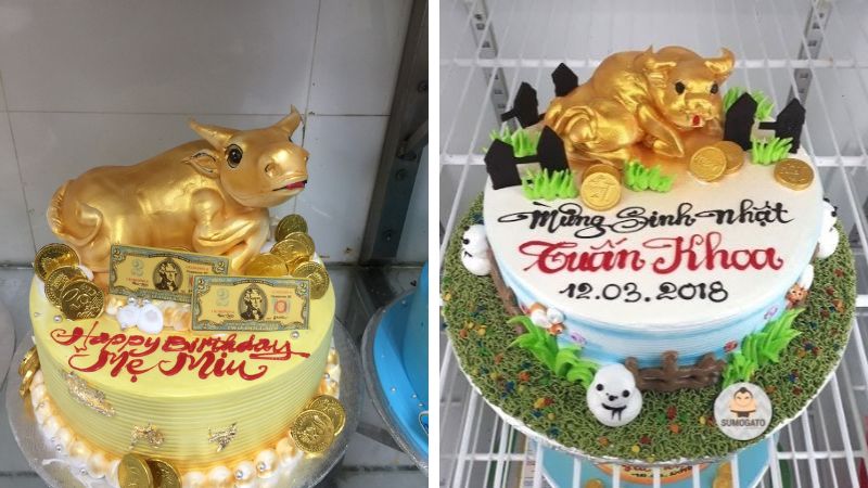 Bánh sinh nhật 2 tuổi cho bé trai tuổi trâu | Bánh kem cao cấp