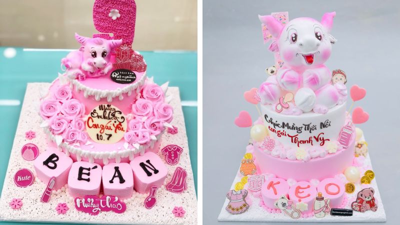 Pink horse birthday cake