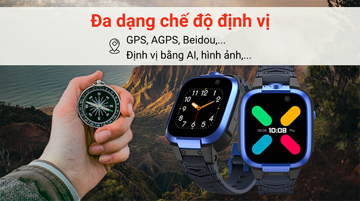 Đồng hồ thông minh Kidcare S88 được trang bị nhiều kết nối hiện đại như: GPS, Beido