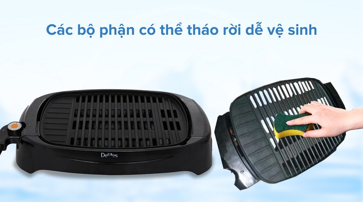 Các bộ phận của bếp có thể tháo rời
