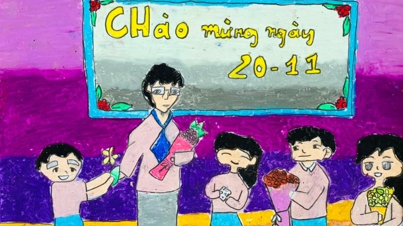 Cách vẽ tranh ngày nhà giáo Việt Nam 20 tháng 11 cực đơn giản và dễ thương   YouTube