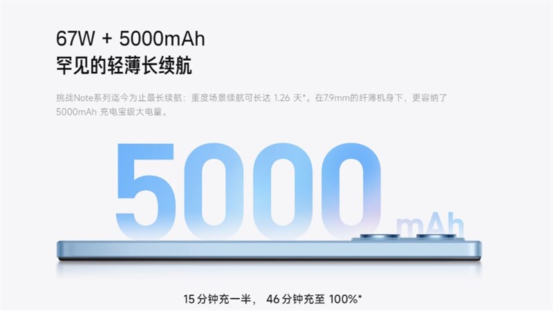 Redmi Note 12 Pro 5G sẽ được trang bị viên pin có dung lượng 5.000 mAh.