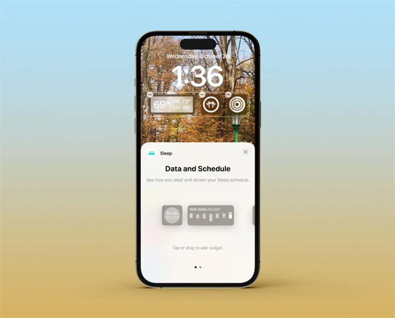 Tiện ích có sẵn ở kích thước 1 ô hoặc 2 ô, tiện lợi cho người dùng - Ảnh: 9to5Mac