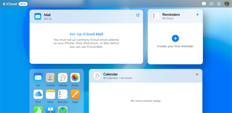 Giao diện iCloud mới Giao diện iCloud mới