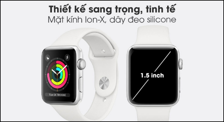 Apple Watch S5 44mm viền nhôm dây silicone 