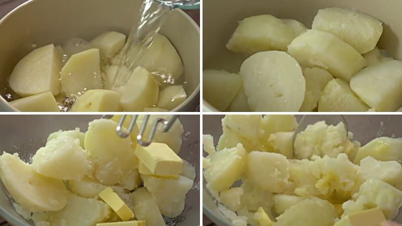 Luộc và nghiền khoai tây