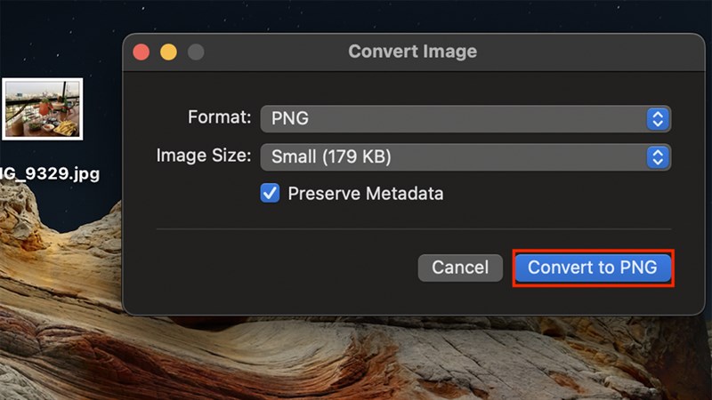 Cách chuyển đổi định dạng ảnh trên MacBook bước 2
