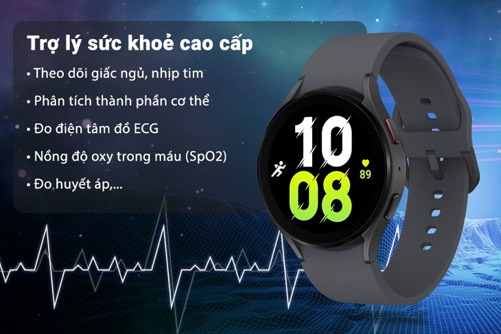 Đồng hồ thông minh Samsung Galaxy Watch5 44mm có thời gian sử dụng pin khoảng 1.6 ngày