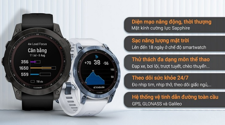 Đồng hồ thông minh Garmin Fenix 7 Sapphire 47mm Đen trang bị nhiều chức năng không thua gì so với điện thoại thông minh