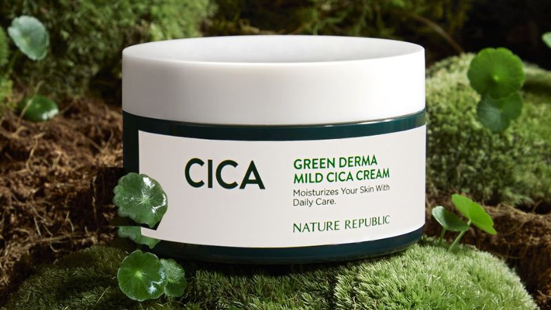 Kem dưỡng Nature Republic Green Derma Mild Cica Cream làm dịu da