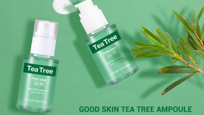 Tinh chất Nature Republic Good Skin Tea Tree Ampoule dịu da trị mụn