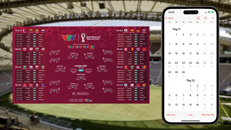 Cách thêm lịch World Cup 2022 vào lịch iPhone