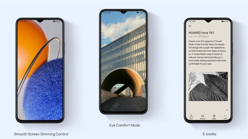 Các tính năng mới được trang bị trên màn hình của Huawei Nova Y61