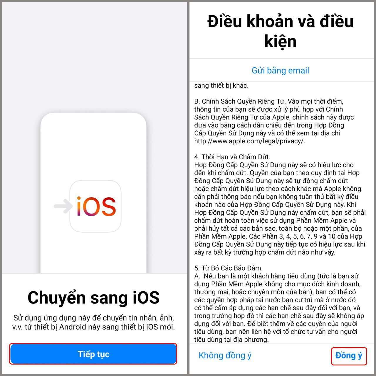 Cách chuyển dữ liệu từ Android sang iOS-3