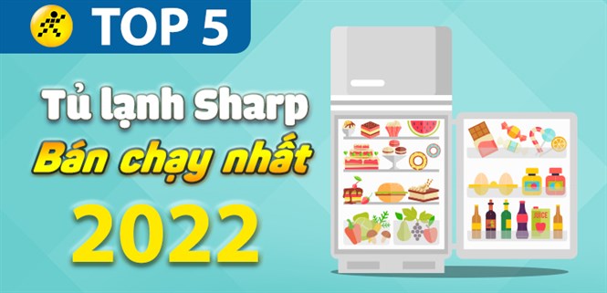 Top 5 tủ lạnh Sharp bán chạy nhất năm 2022 tại Điện máy XANH