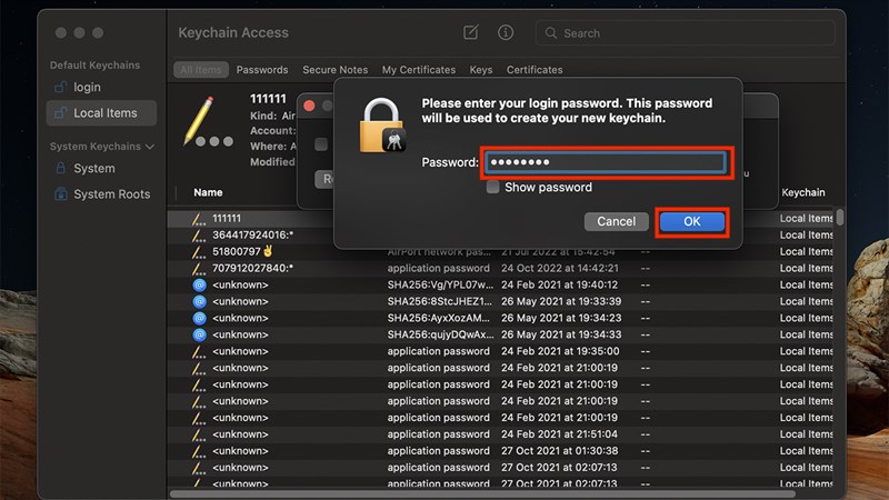 cách sửa lỗi Keychain Password khi mở ứng dụng trên macbook bước 4