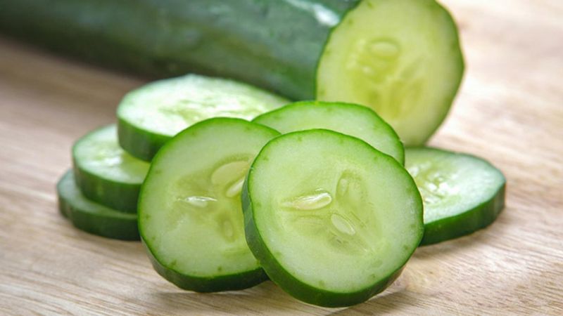 Apply cucumber slices