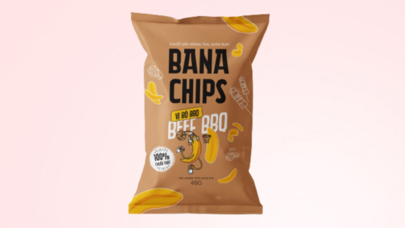 Snack Bana Chips vị bò BBQ