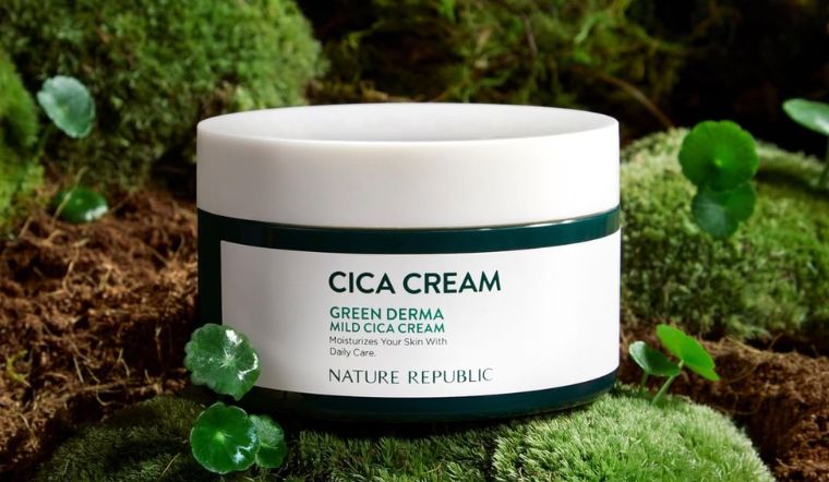 Review kem dưỡng da Nature Republic Green Derma Mild Cica Cream từ rau má