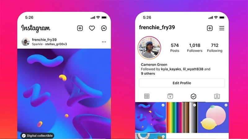 Hình ảnh minh họa Instagram sắp cho phép bán NFT