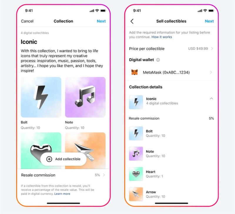 Instagram sắp cho phép người dùng bán NFT