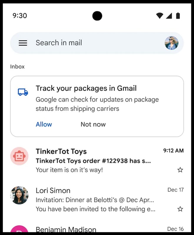 Hình ảnh Gmail có tính năng theo dõi đơn hàng Hình ảnh Gmail có tính năng theo dõi đơn hàng