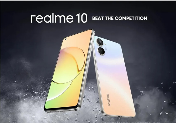 Realme 10 được trang bị 3 camera với cảm biến chính lên đến 64 MP