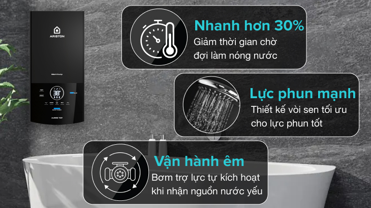 Máy nước nóng trực tiếp Ariston 4500W AURES TOP 4.5P Máy nước nóng trực tiếp Ariston 4500W AURES TOP 4.5P