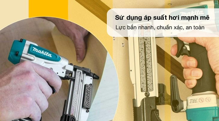 Máy bắn đinh Makita AF353Z thuộc súng bắn đinh dùng hơi cho lực bán nhanh và chuẩn xác