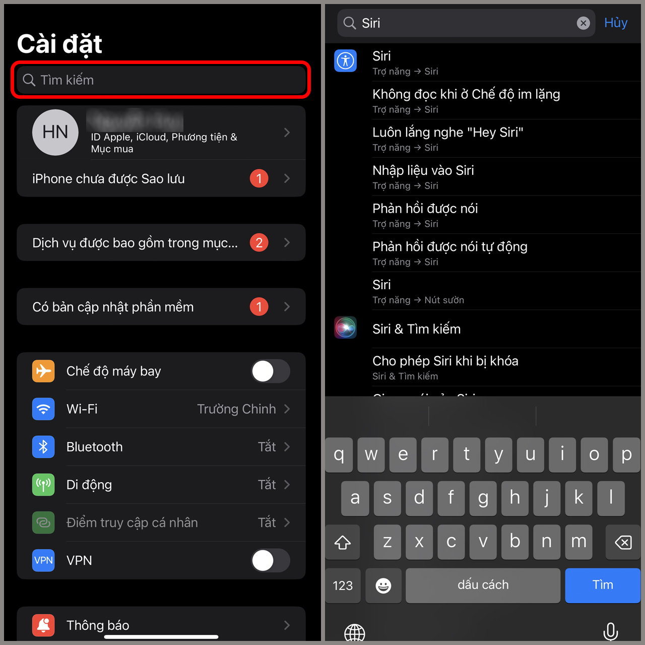 Cài đặt iPhone