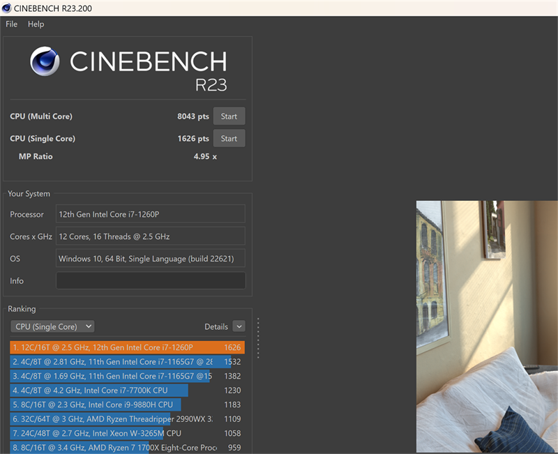Điểm Cinebench R23 trên Lenovo Yoga Slim 7 14IAL7. Điểm Cinebench R23 trên Lenovo Yoga Slim 7 14IAL7.