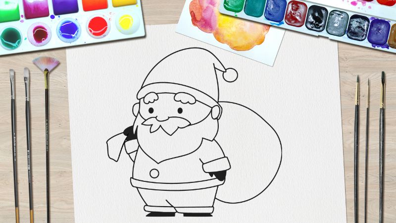 Tuyển tập tranh tô màu ông già Noel đẹp nhất dành tặng các bé | Trang tô màu  giáng sinh, Ông già noel, Noel