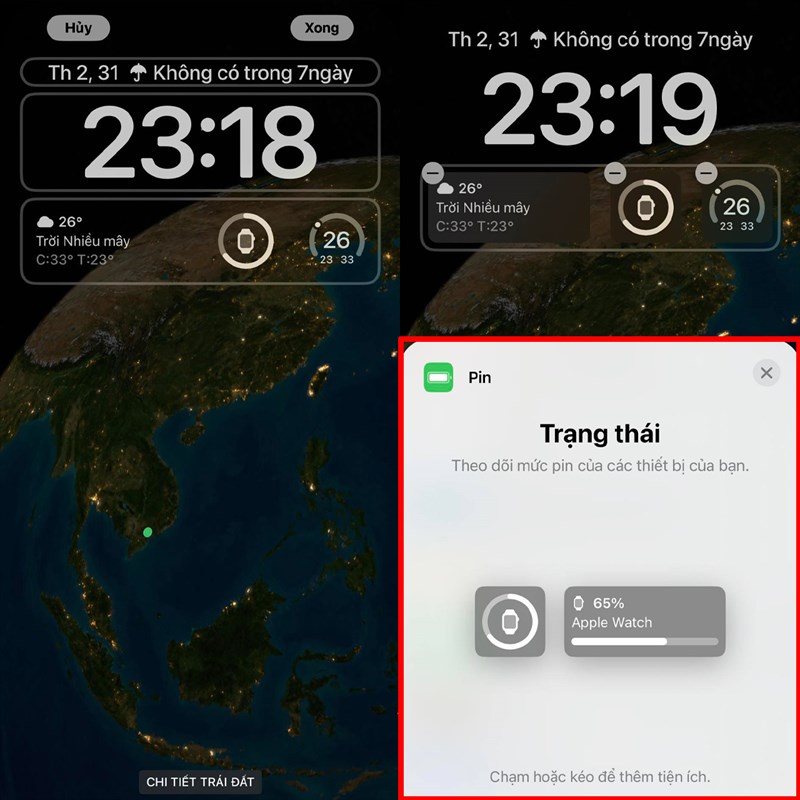 Cách hiển thị phần trăm pin lên màn hình khóa iPhone 14
